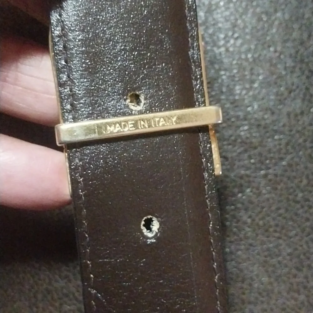 Men Genuine Leather Belt Made in Italy Size 42